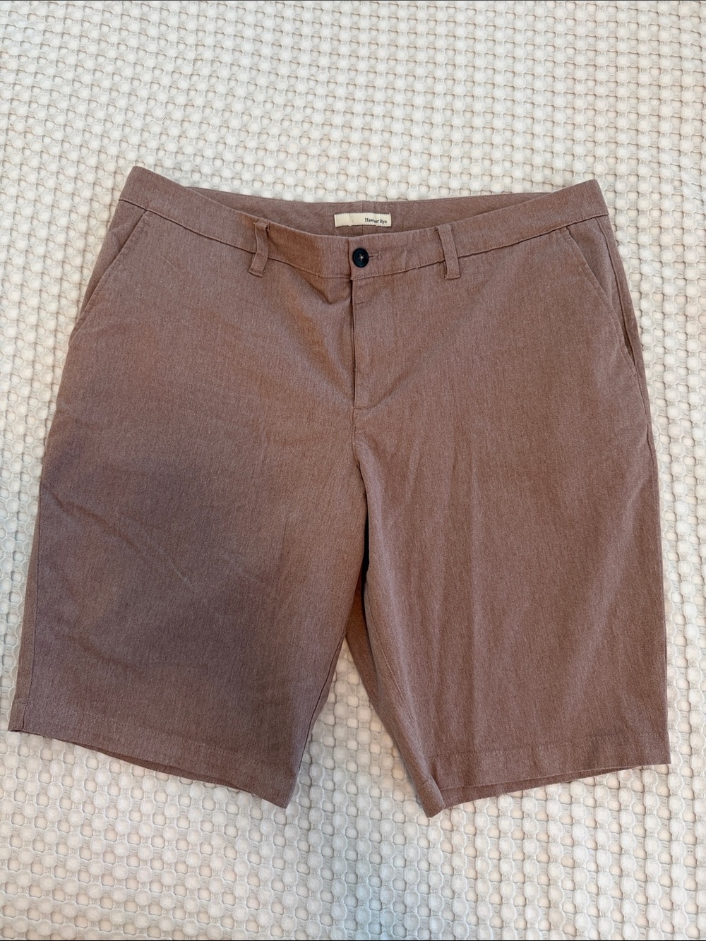 Men's Flat Front Brown Shorts — Tailored Everyday Wear